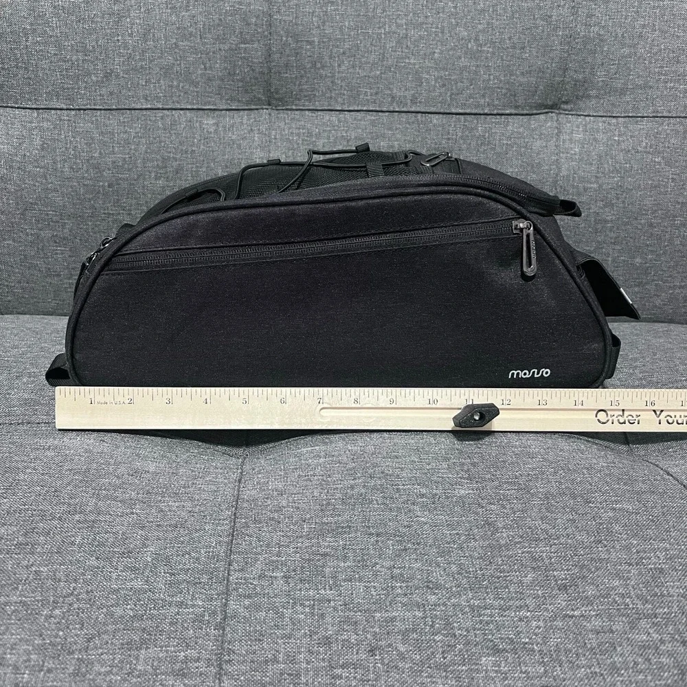 Masiso Panier Bike Bag Black Rear Multi Function Rear Mount Cargo Mount 7 Pocket